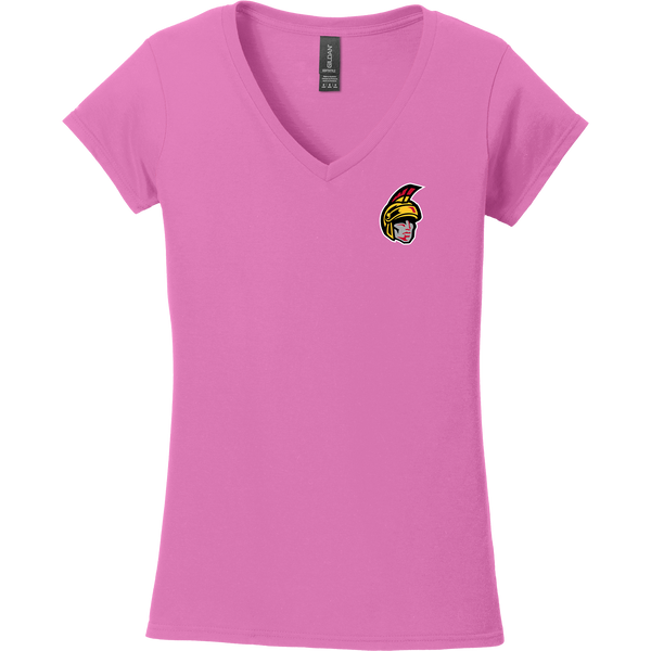 Seacoast Spartans Softstyle Ladies Fit V-Neck T-Shirt