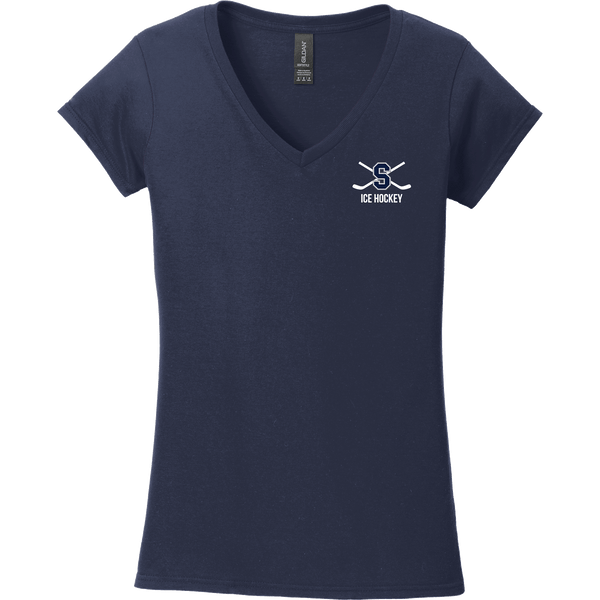 Midd South Hockey Softstyle Ladies Fit V-Neck T-Shirt