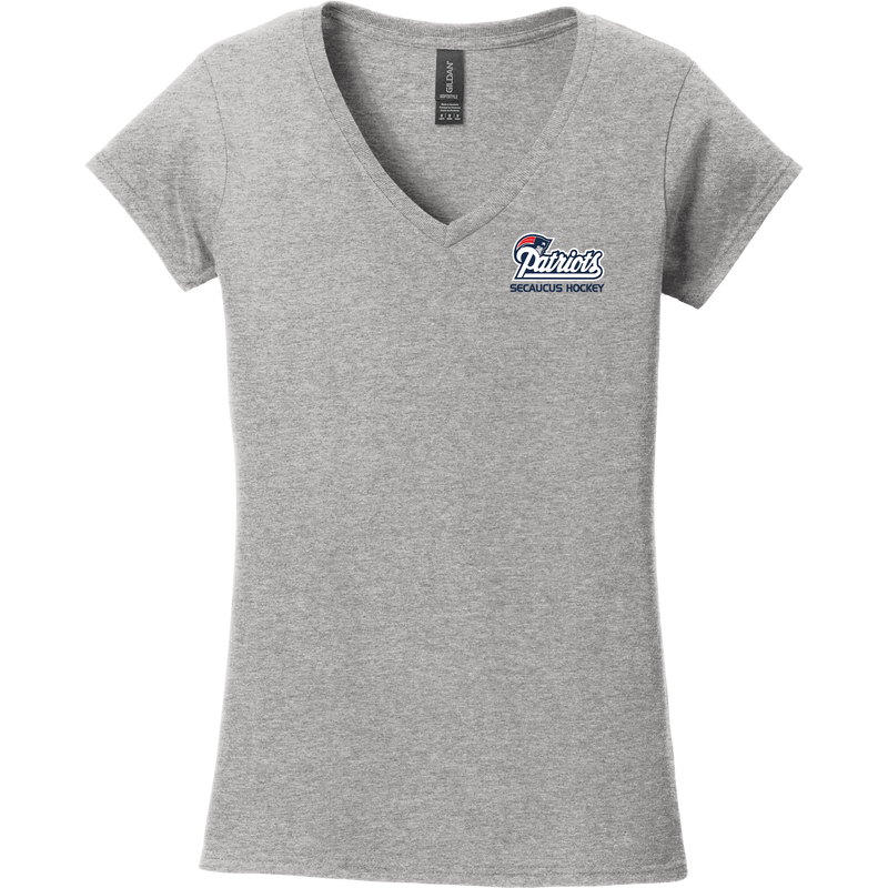 Secaucus Patriots Softstyle Ladies Fit V-Neck T-Shirt