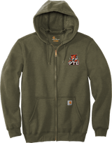 Princeton Tiger Lilies Carhartt Midweight Hooded Zip-Front Sweatshirt