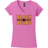 MD Jr. Black Bears Softstyle Ladies Fit V-Neck T-Shirt