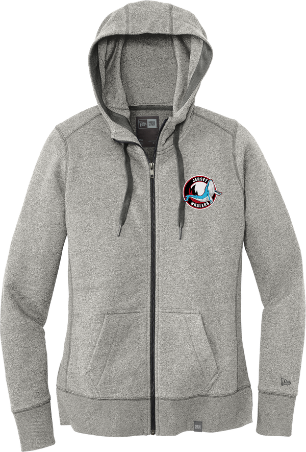 Jersey Shore Whalers New Era Ladies French Terry Full-Zip Hoodie