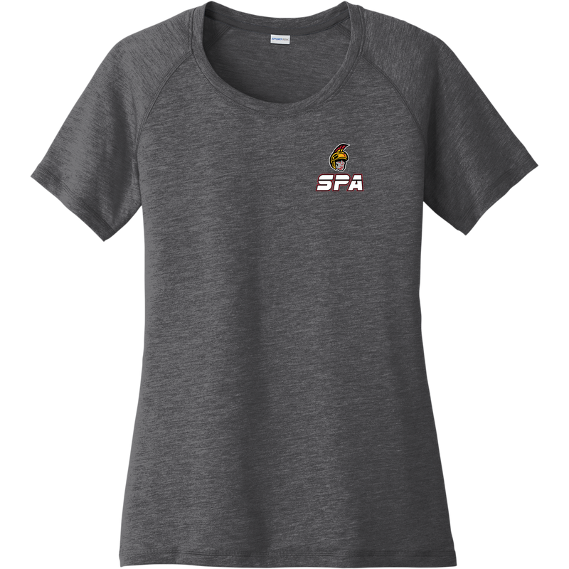 Seacoast Spartans Ladies PosiCharge Tri-Blend Wicking Scoop Neck Raglan Tee