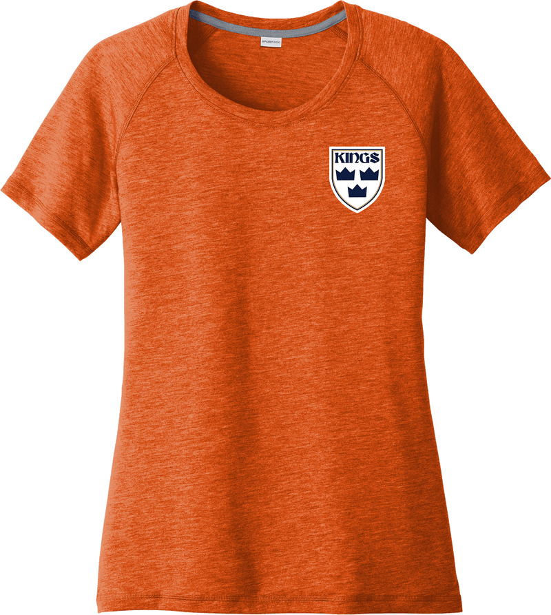 North Jersey Kings Ladies PosiCharge Tri-Blend Wicking Scoop Neck Raglan Tee