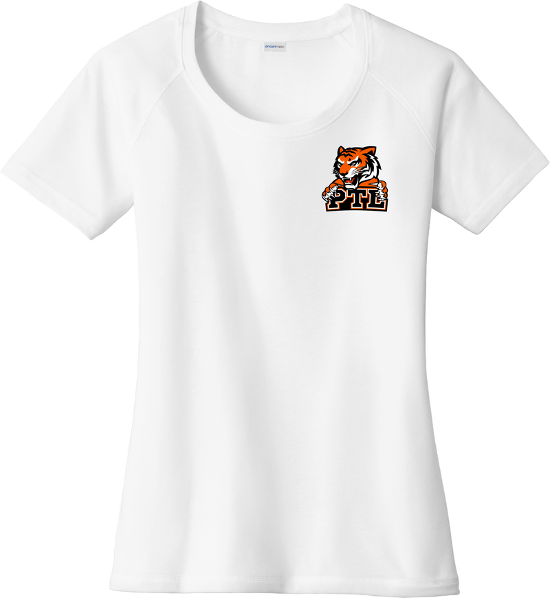 Princeton Tiger Lilies Ladies PosiCharge Tri-Blend Wicking Scoop Neck Raglan Tee