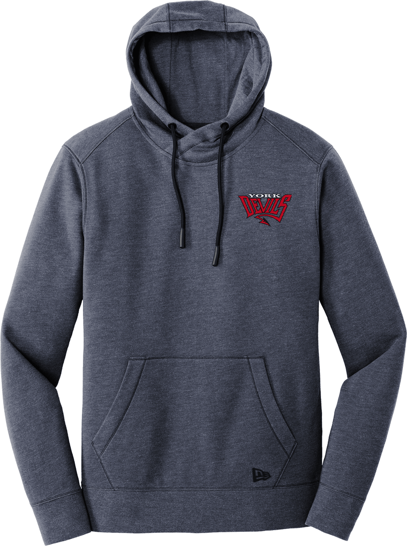 York Devils New Era Tri-Blend Fleece Pullover Hoodie