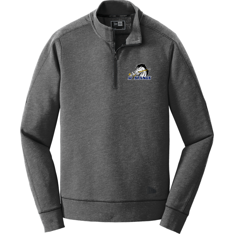 Mid-State Mustangs New Era Tri-Blend Fleece 1/4-Zip Pullover