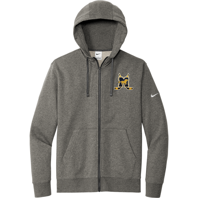 Marlboro Hockey Nike Club Fleece Sleeve Swoosh Full-Zip Hoodie