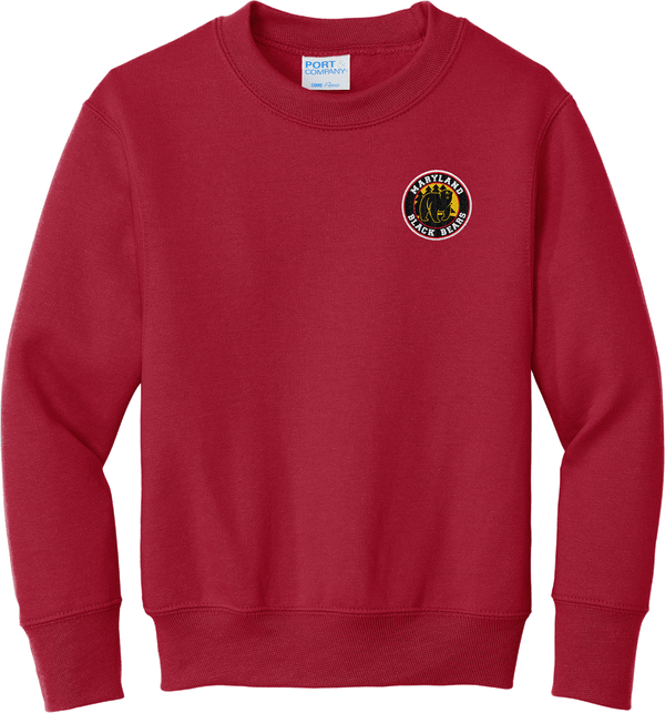 Maryland Black Bears Youth Core Fleece Crewneck Sweatshirt