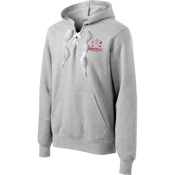 BSM Somerville Lace Up Pullover Hooded Sweatshirt