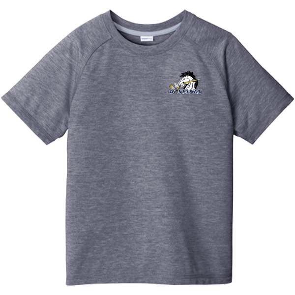 Mid-State Mustangs Youth PosiCharge Tri-Blend Wicking Raglan Tee