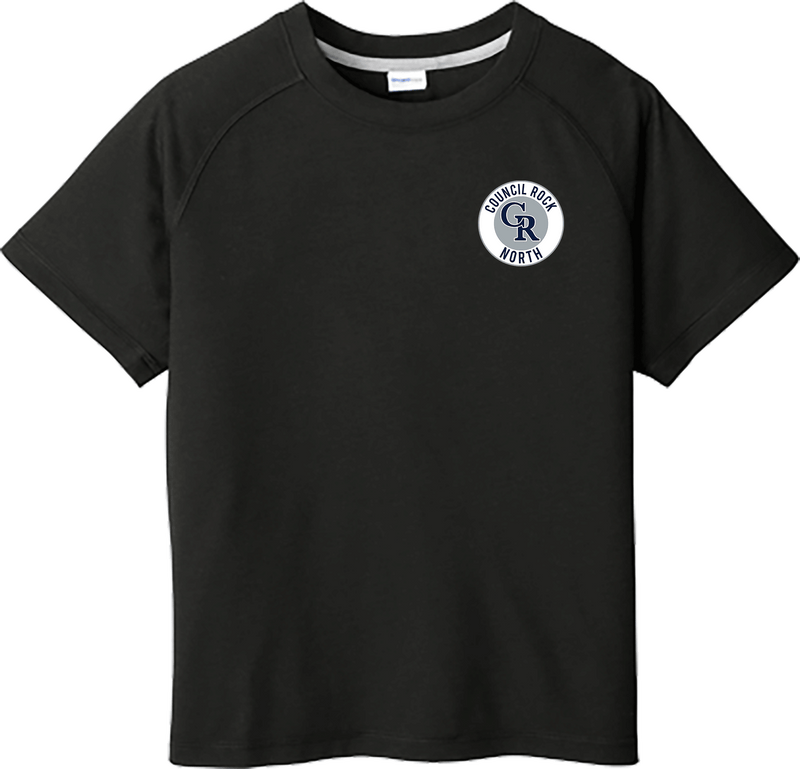 Council Rock North Youth PosiCharge  Tri-Blend Wicking Raglan Tee